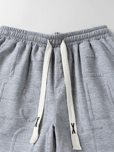 Avelino® | Letter Jacquard Warm Up Shorts