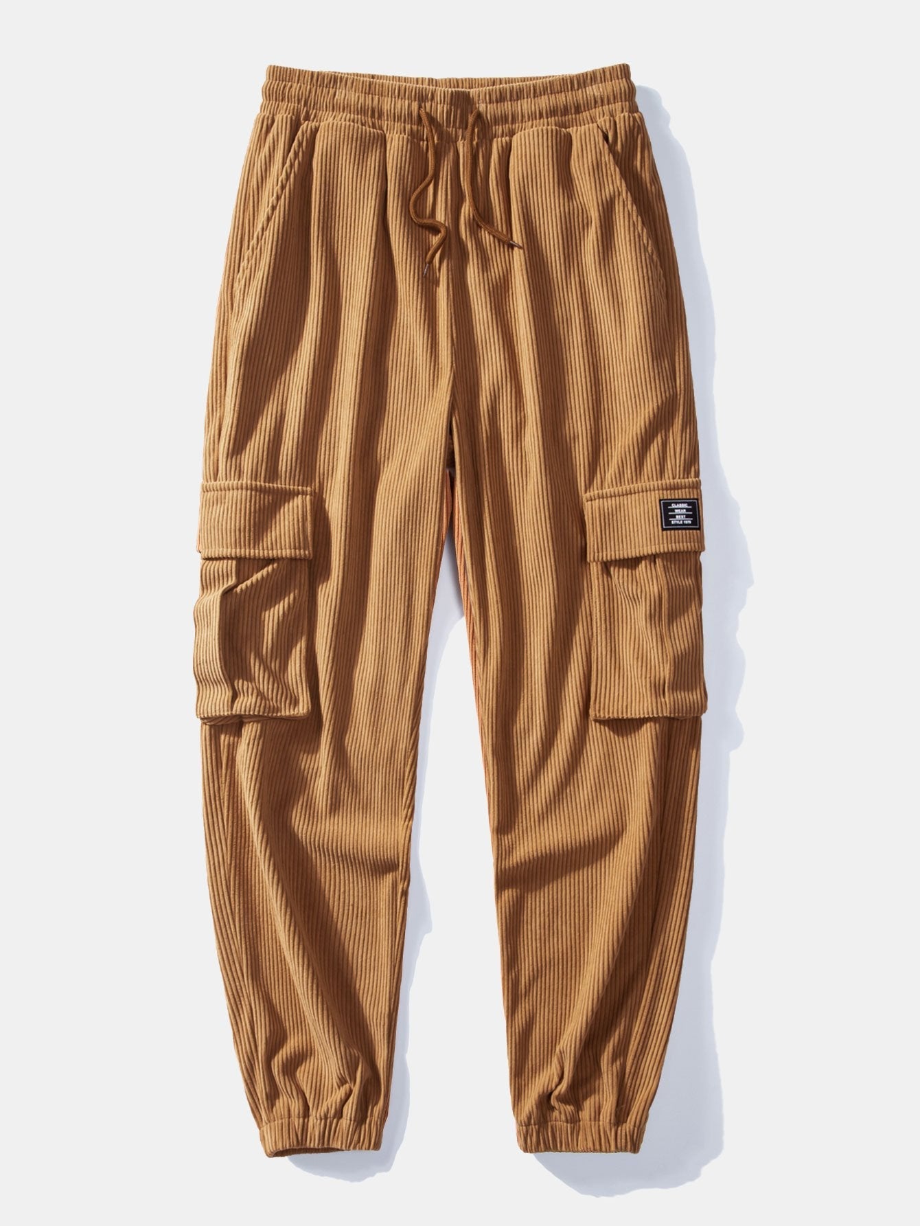 Cristian® | Drawstring Corduroy Cargo Jogger Pants