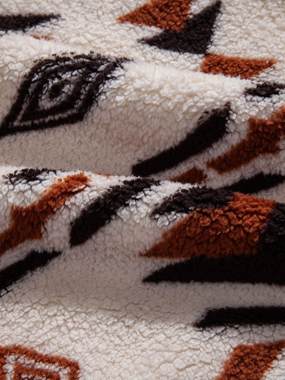 Frederick | Aztec Print Teddy Hoodie