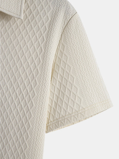 Julian | Rhombus Geometric Jacquard Polo