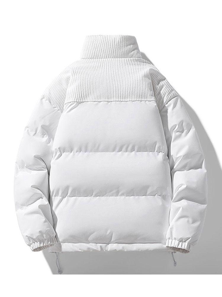 Alonso | Corduroy Panel Puffer Coat