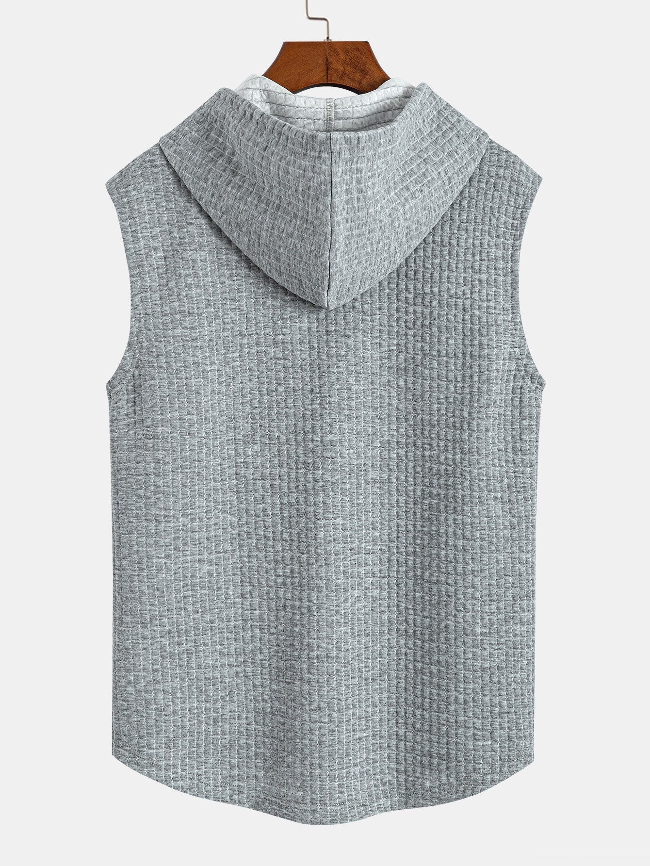 Dennis® | Sleeveless Waffle Hooded Vest