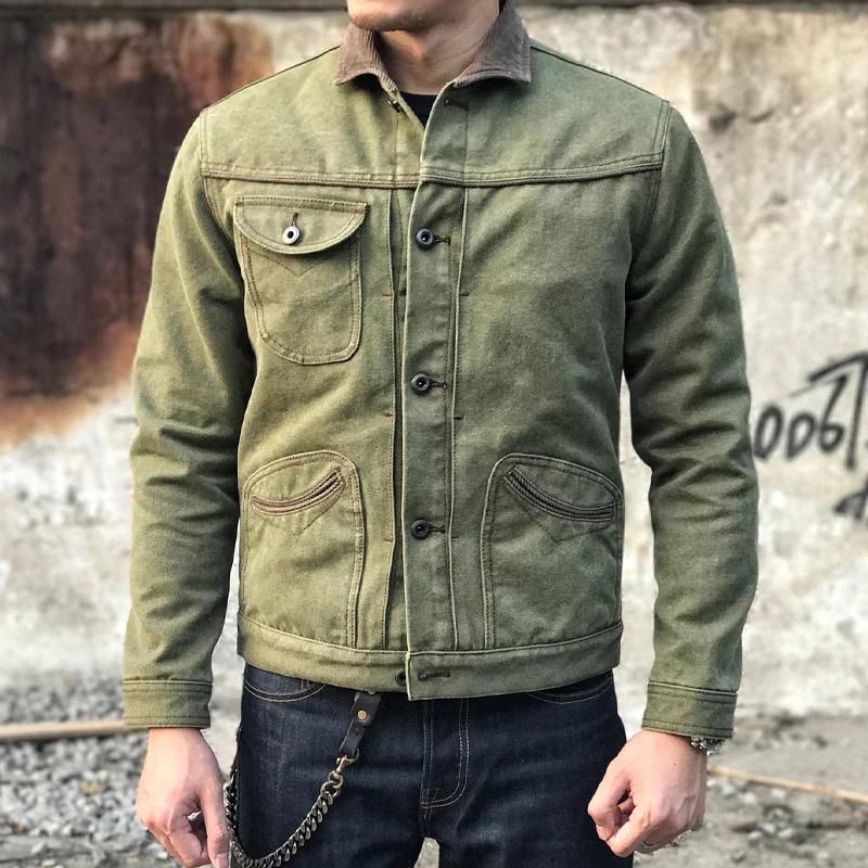 Men's Retroorcycle Lapel Single Breasted Jacket