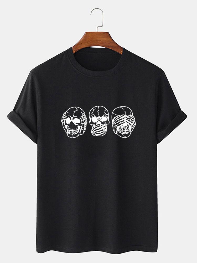 José® | Three Wise Skulls Print T-Shirt