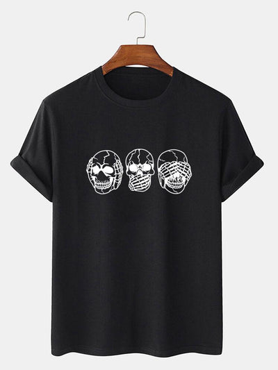 José® | Three Wise Skulls Print T-Shirt