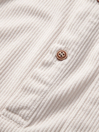 Amyas® | Long Sleeve Polo Neck Corduroy Shirt
