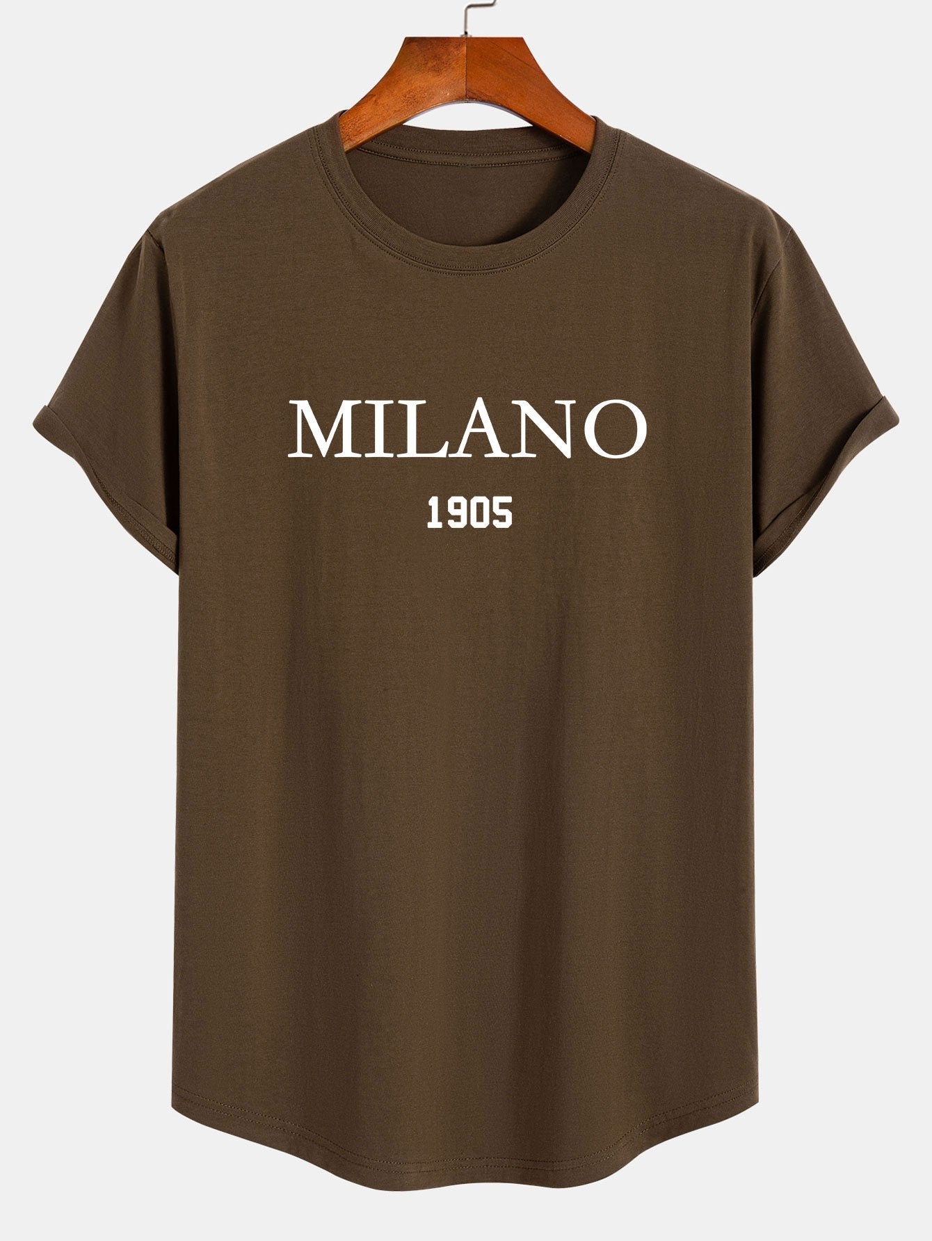 Blake® | Milano Slogan Print Cotton Arc Hem T-Shirt