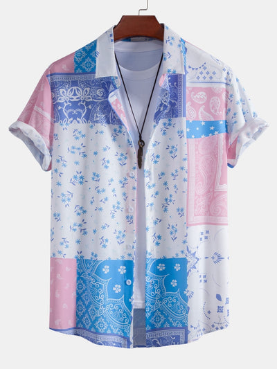 Aston® | Paisley Floral Print Button Up Shirt