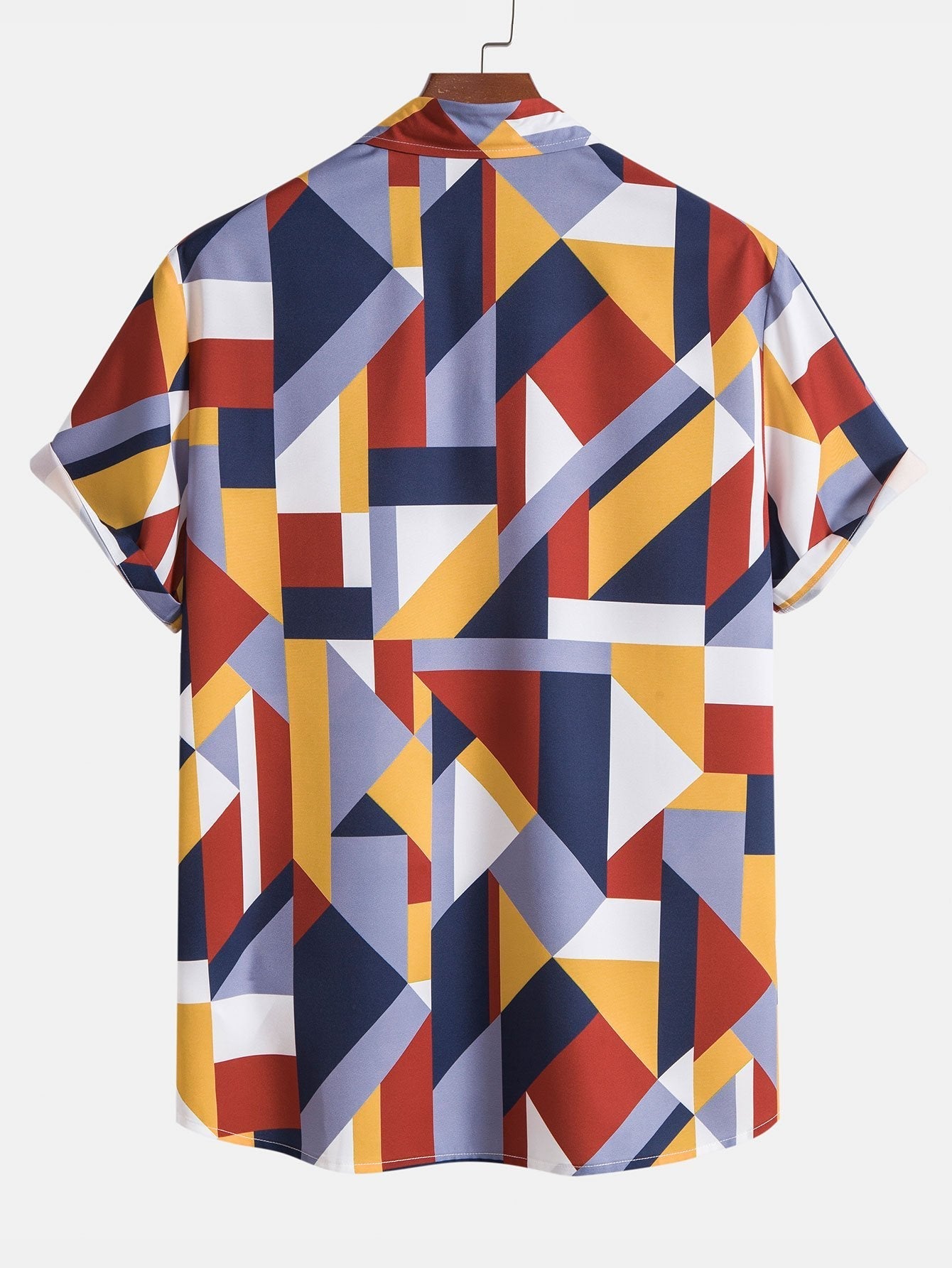 Alesio® | Geometric Print Button Up Shirt