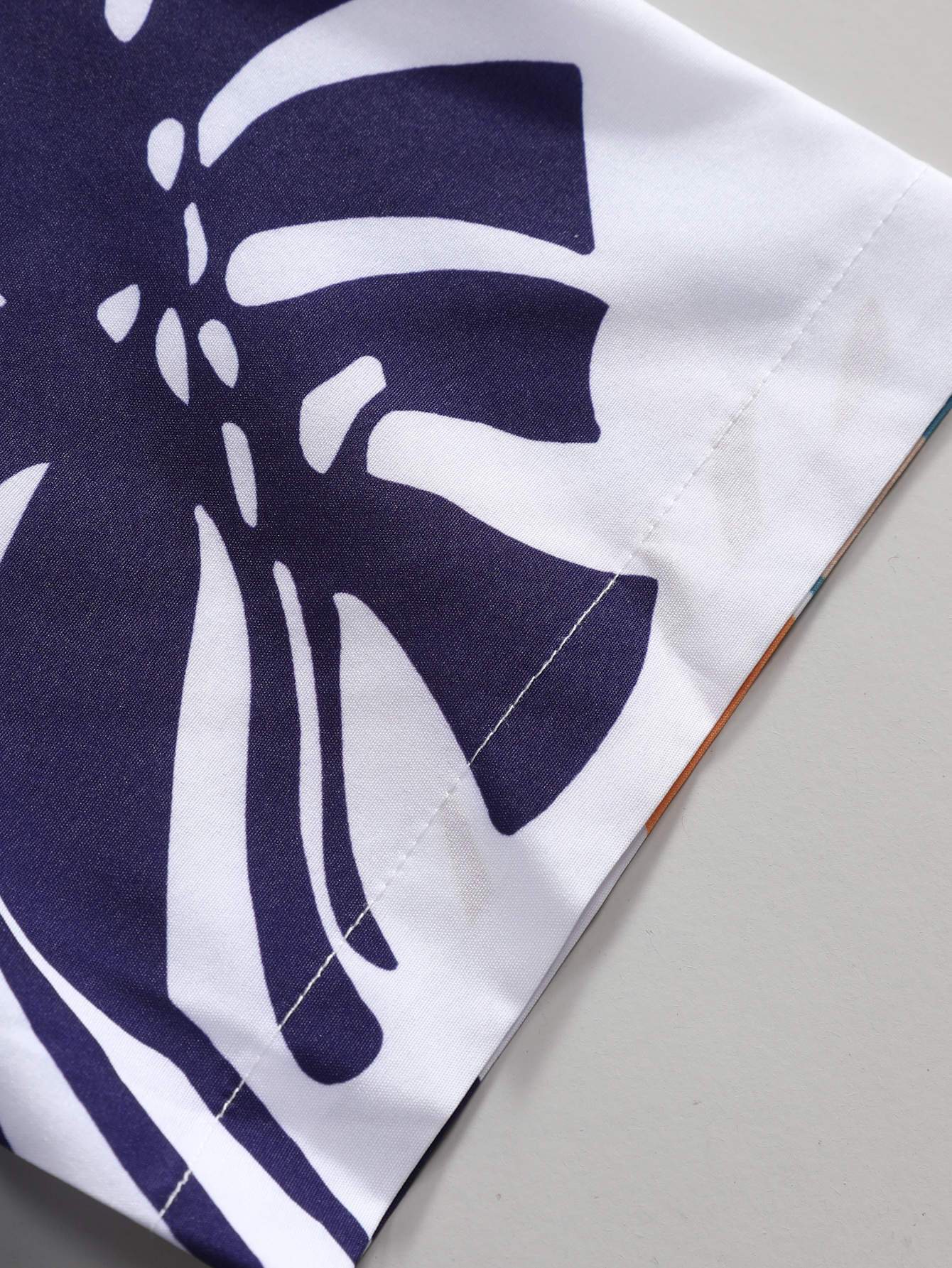 Adonis® | Colorful Leaf Print Button Up Shirt & Swim Shorts