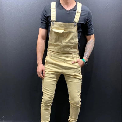 Men's Solid Color DeniOveralls