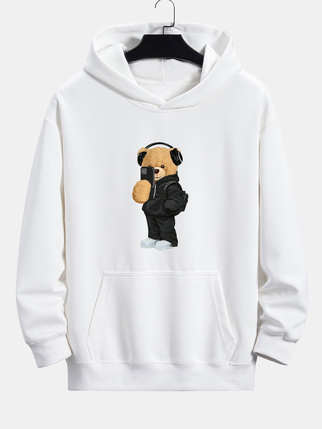 Henry | Fashion Bear Taking Photo Print Relax Fit Hoodie