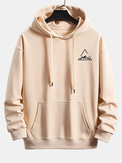 James | Triangle Mountain Print Relax Fit Hoodie