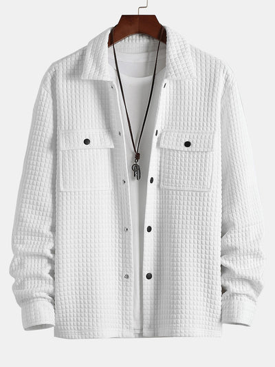 Ahmik® | Quilted Waffle Jacquard Overshirt