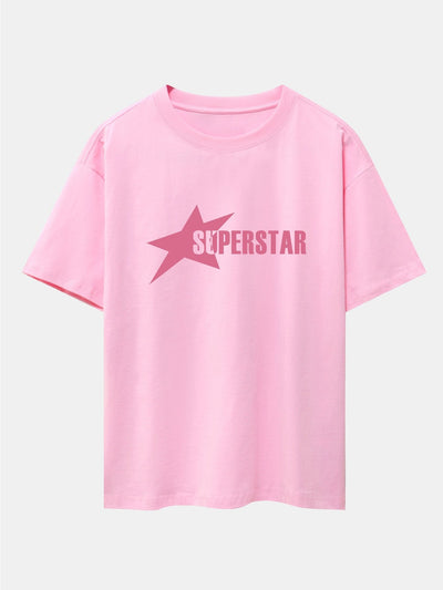 Jamie® | Superstar Print Drop Shoulder Oversize T-Shirt