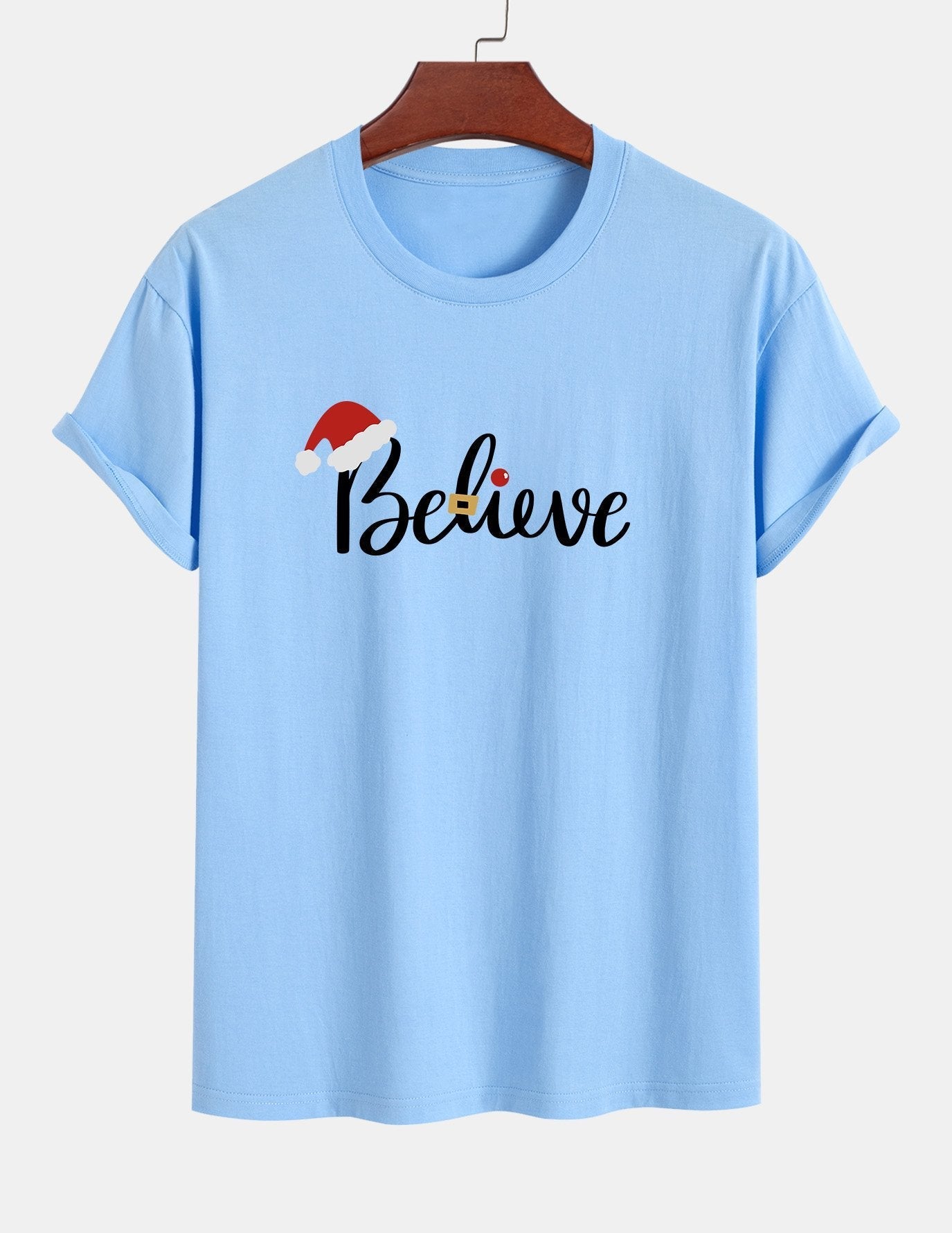 Aitor® | Christmas Believe Print Cotton T-Shirt