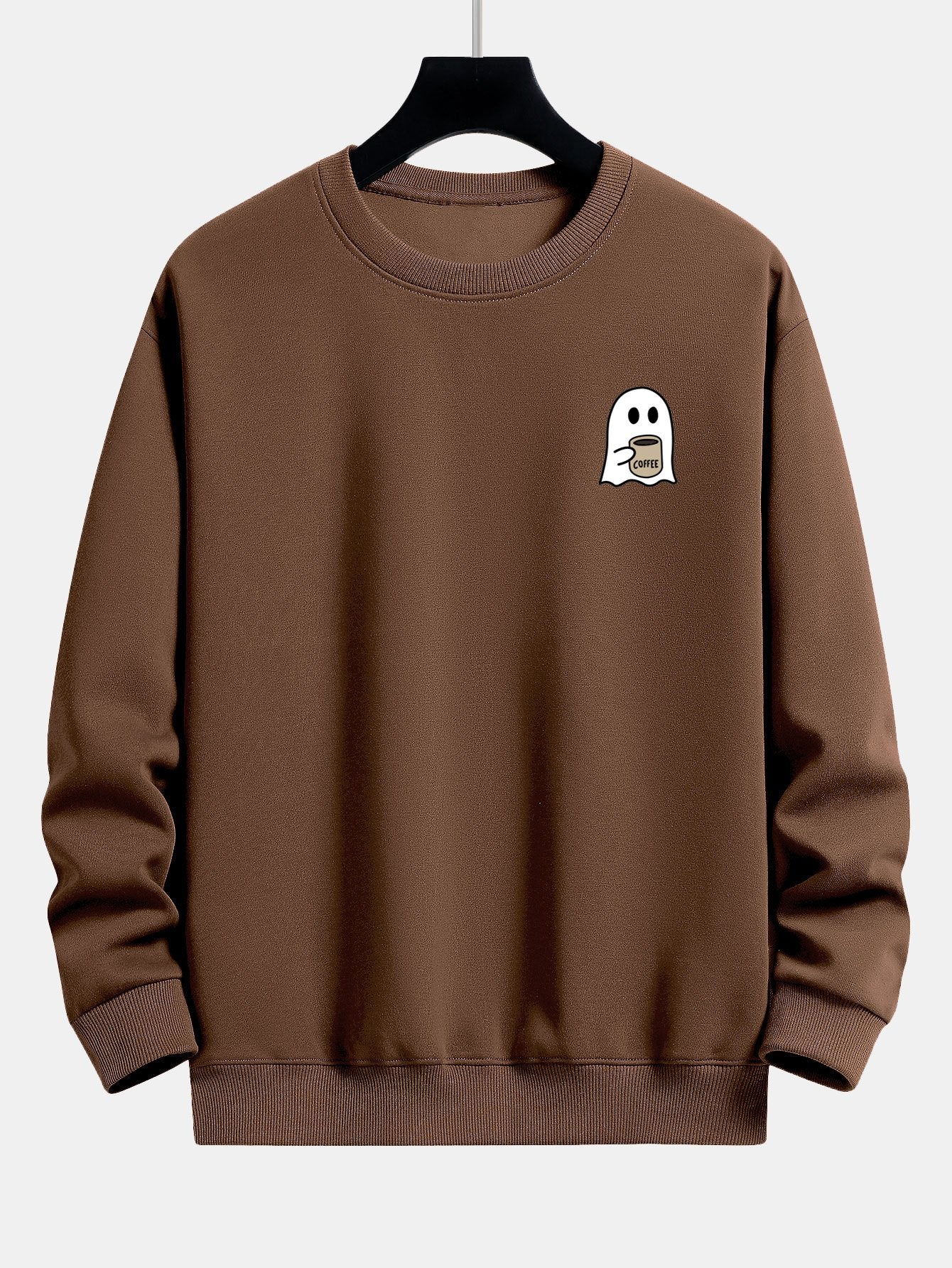 Ferdinand® | Ghost Drinking Coffee Print Relax Fit Sweatshirt