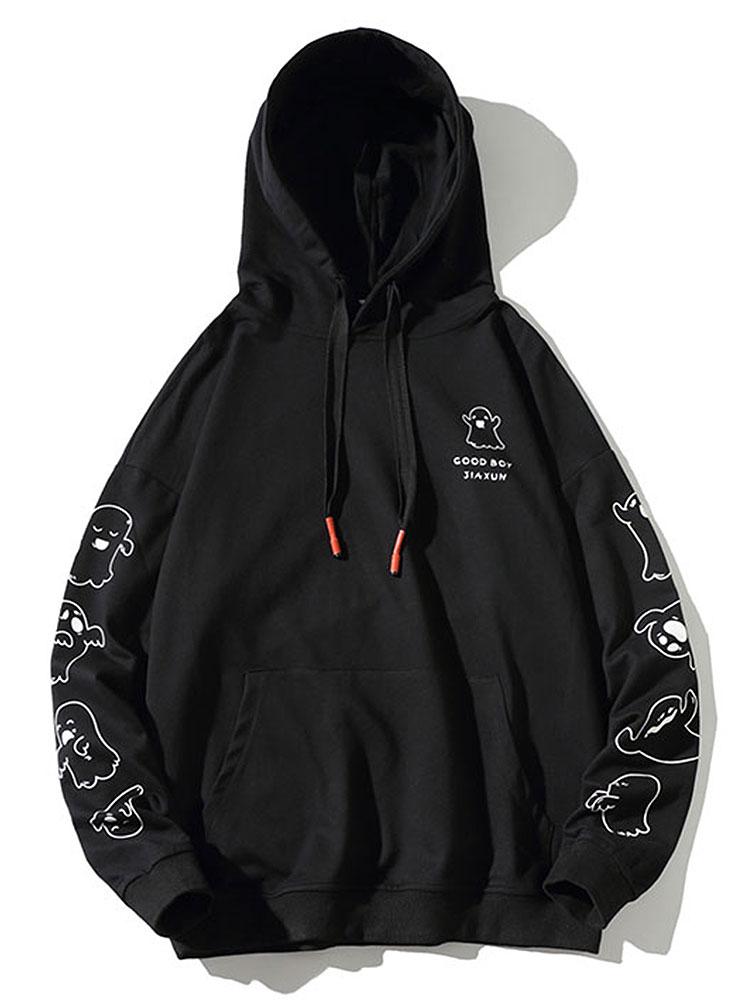 Lian | Relax Fit Ghost Print Hoodie