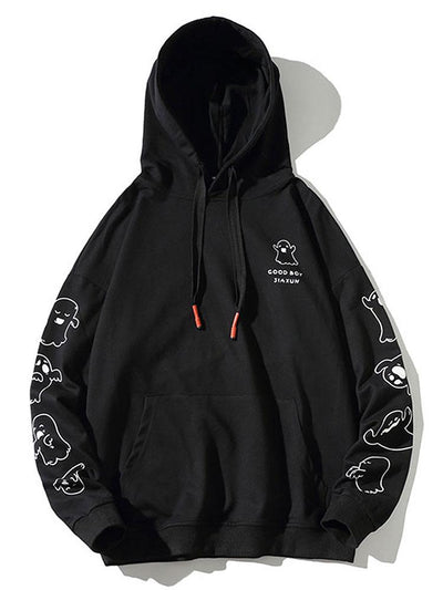 Lian | Relax Fit Ghost Print Hoodie