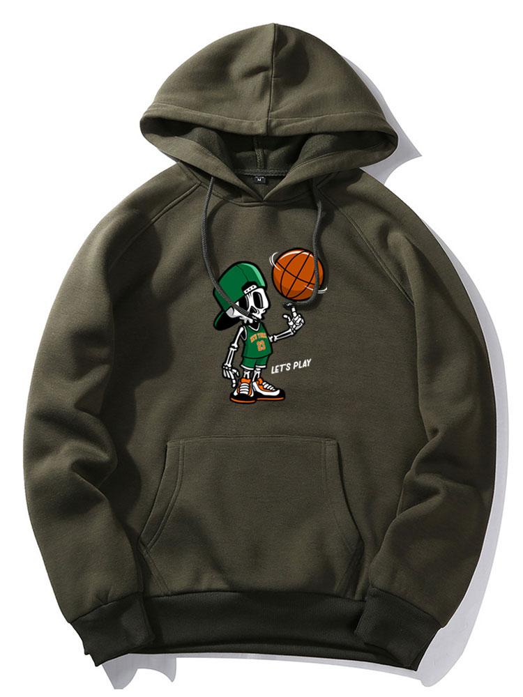 Knox | Basketball Skeleton Print Hoodie