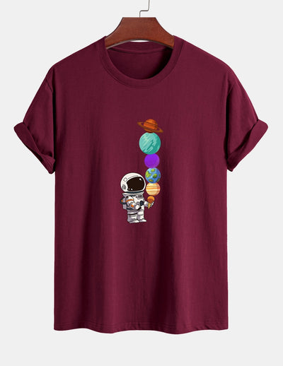 Armando® | Planet Astronaut Print Cotton T-Shirt