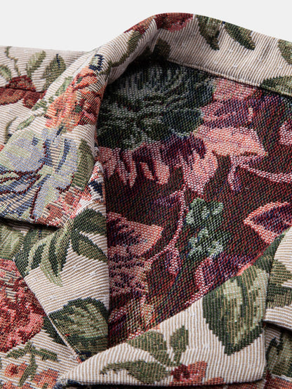 Addison® | Floral Jacquard Cuban Shirt & Shorts