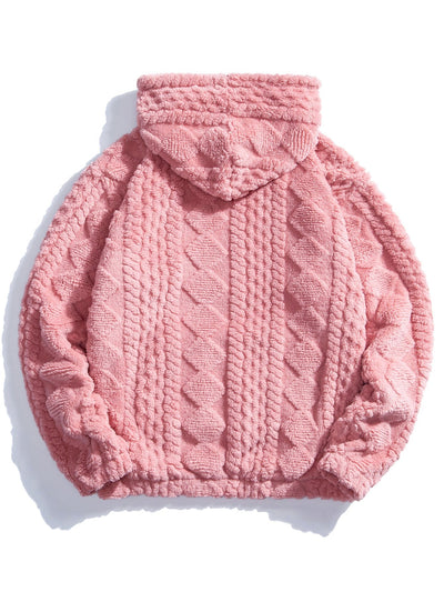 Yuri | Geometry Jacquard Teddy Hoodie