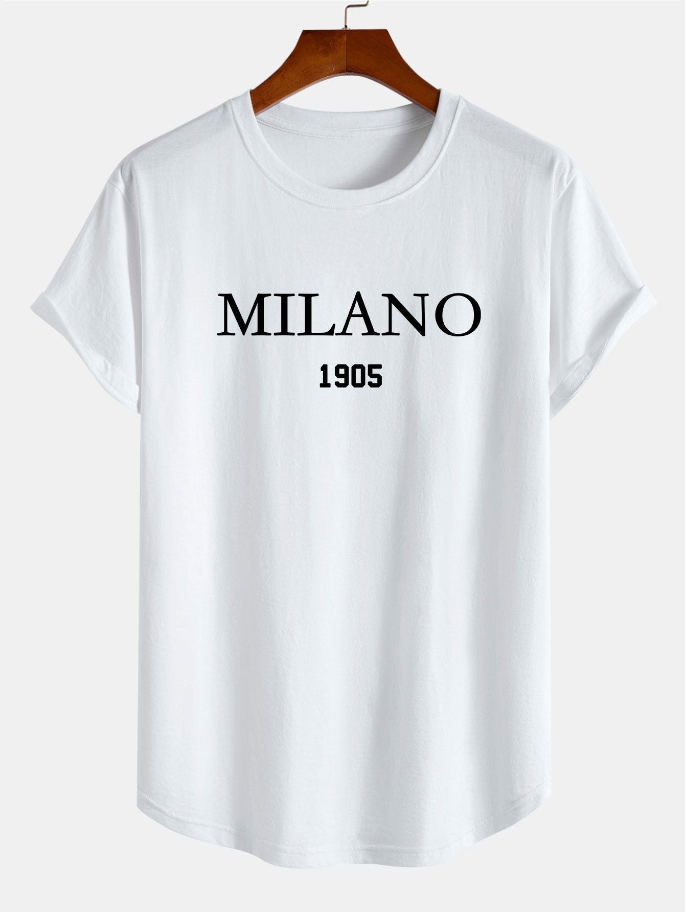 Arthur® | Milano Slogan Print Cotton Arc Hem T-Shirt