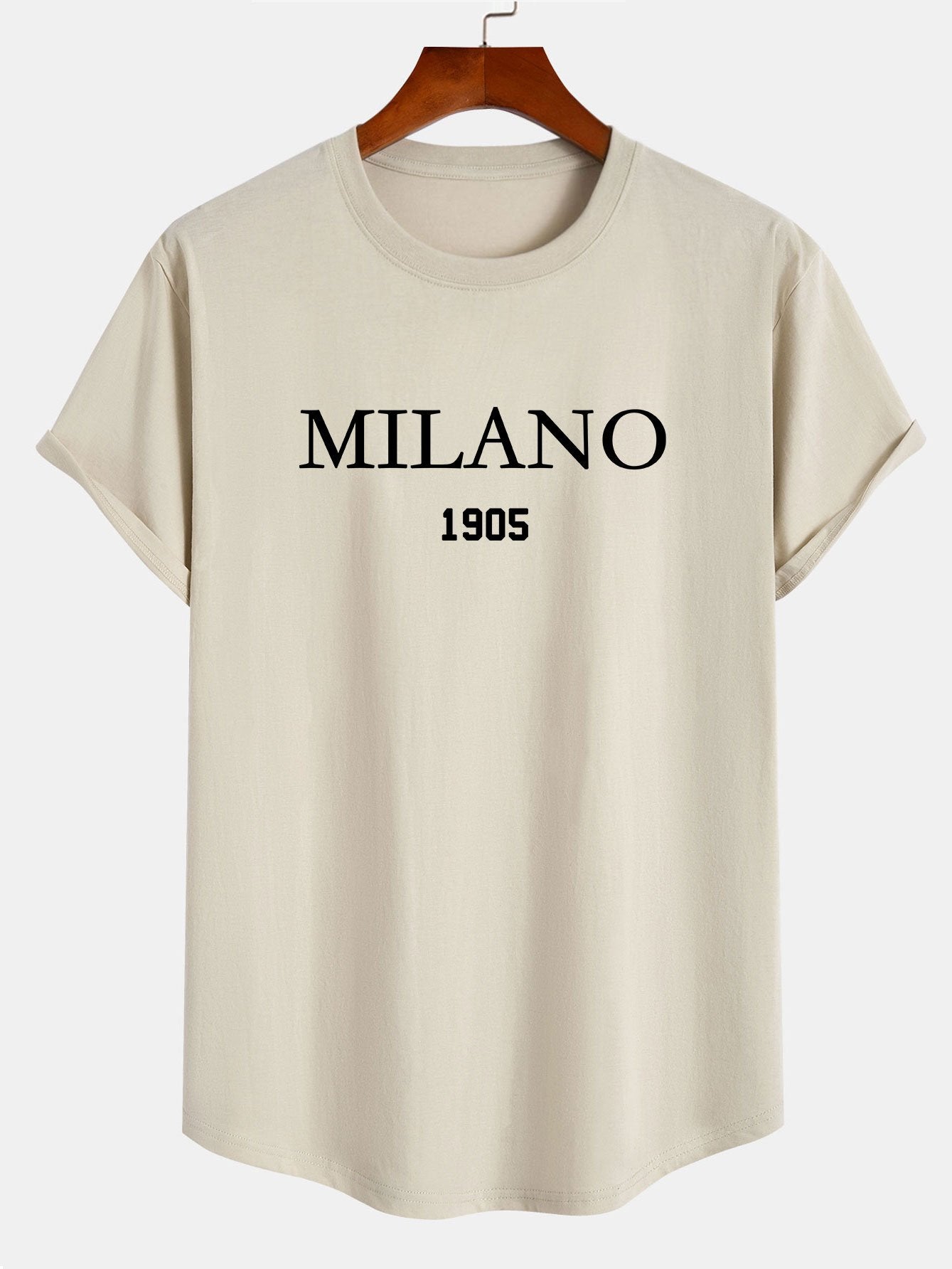 Arthur® | Milano Slogan Print Cotton Arc Hem T-Shirt