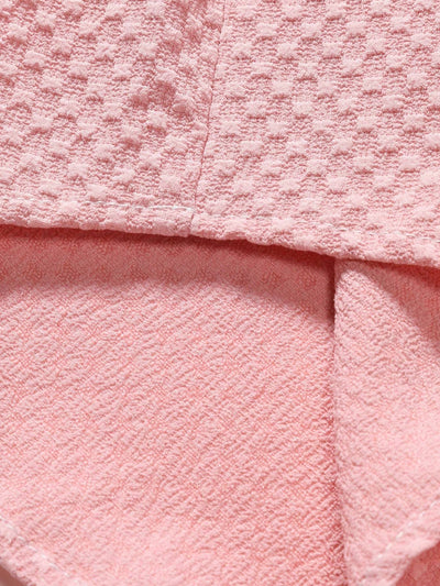 Josué® | Checkerboard Texture Button Up Shirt & Drawstring Shorts