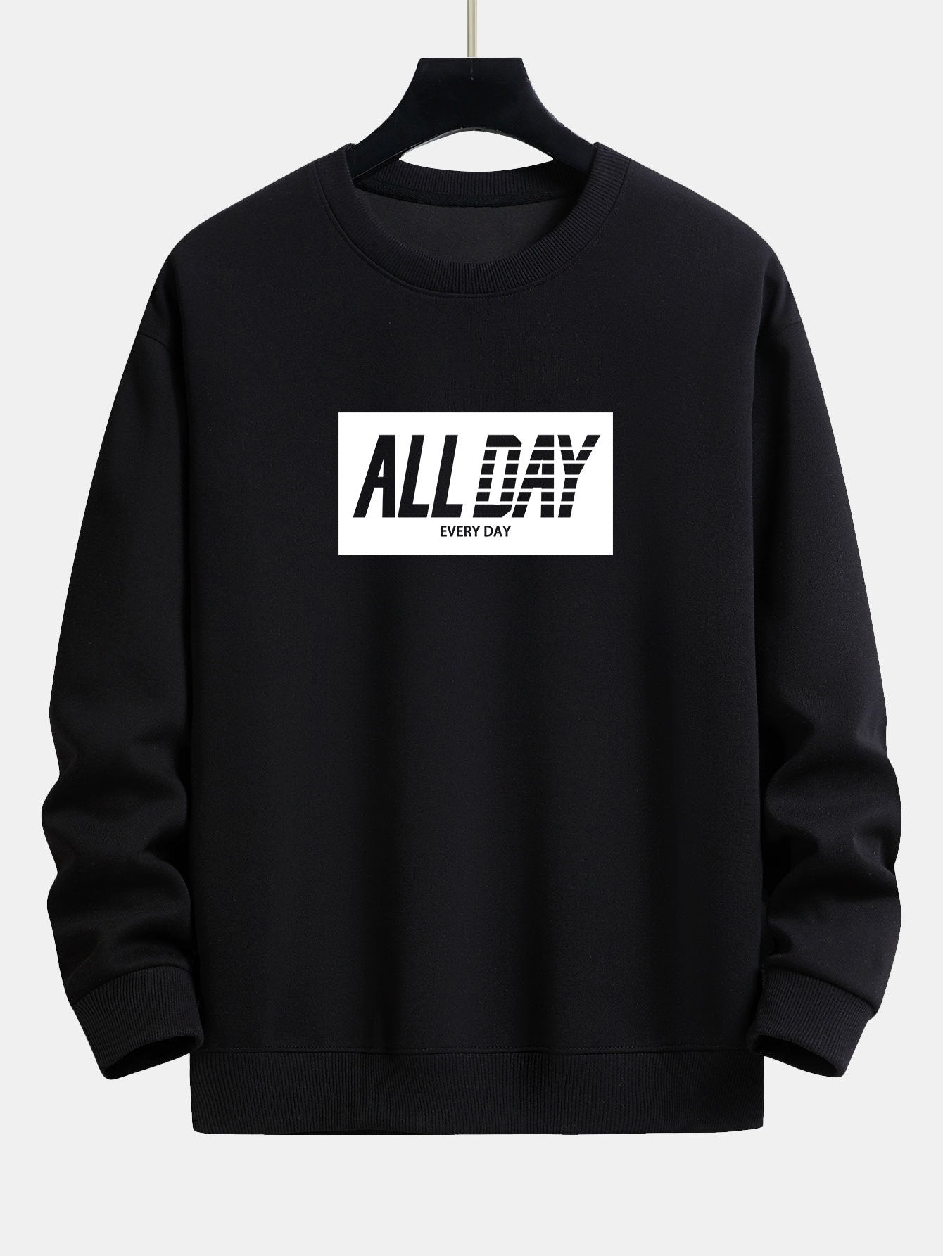 Aldhelm® | All Day Slogan Print Relax Fit Sweatshirt