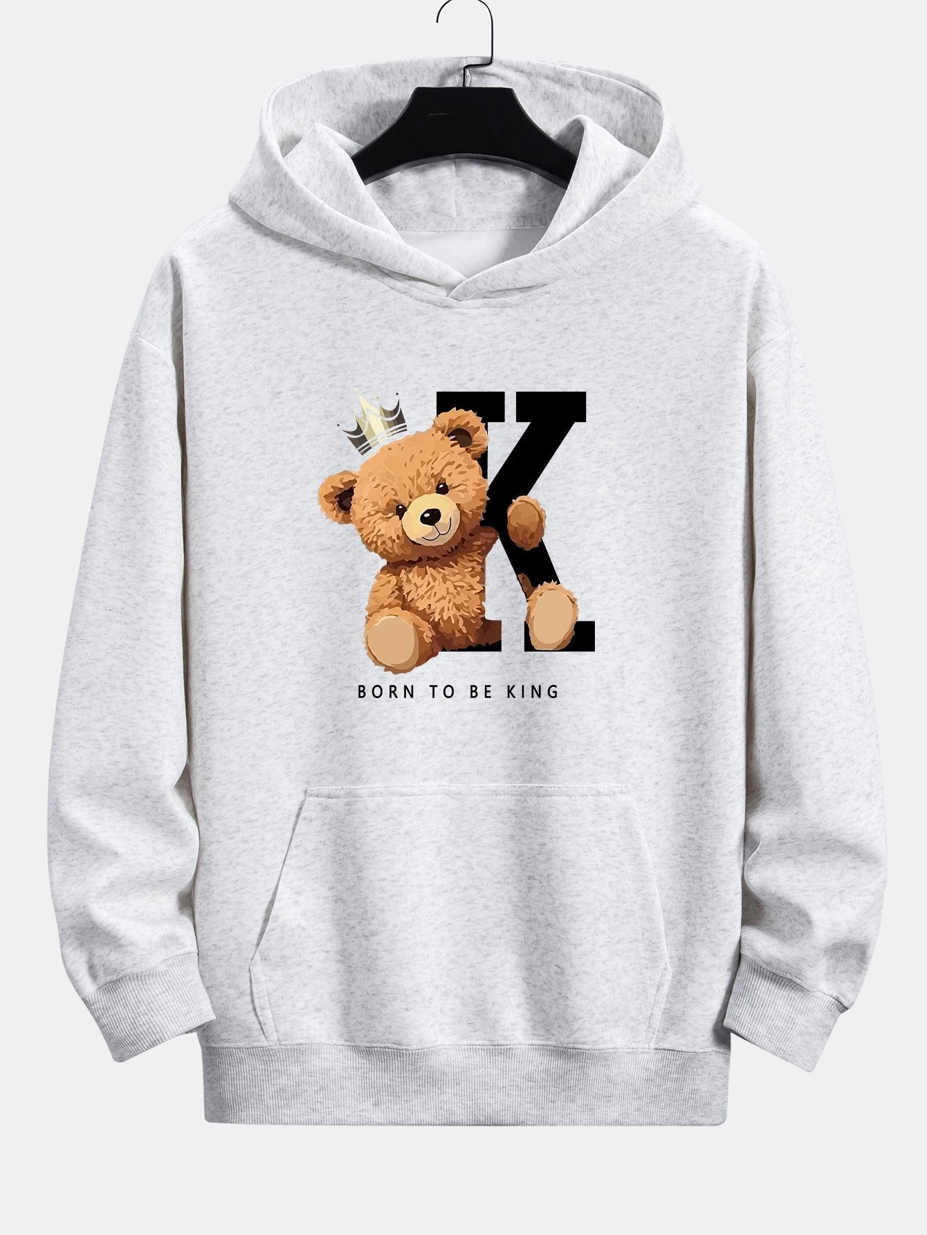 Latrell | Crown King Bear Print Relax Fit Hoodie