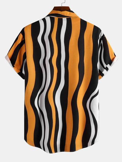 Armin® | Wavy Print Button Up Shirt