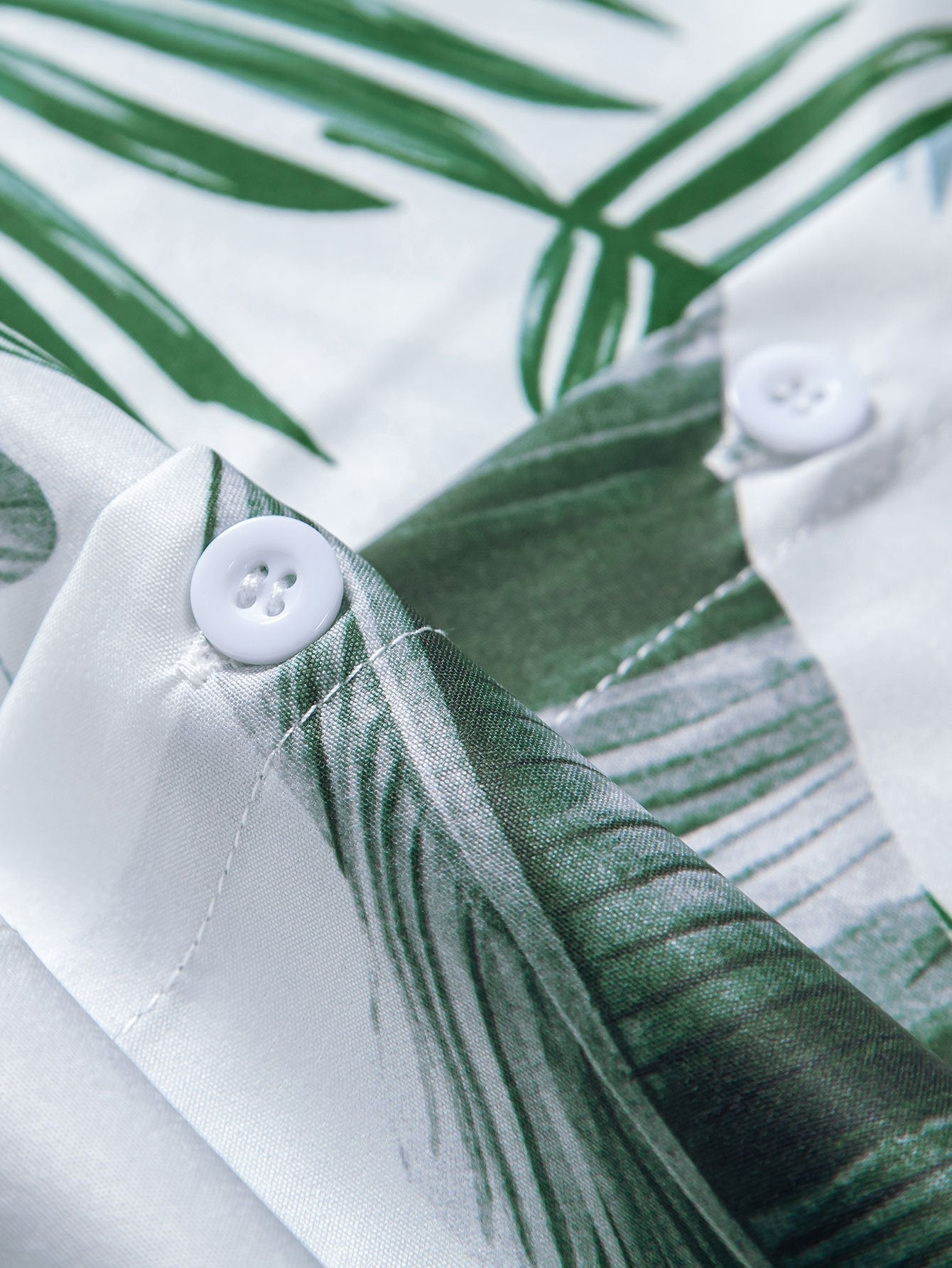 Ashton® | Leaf Print Button Up Shirt