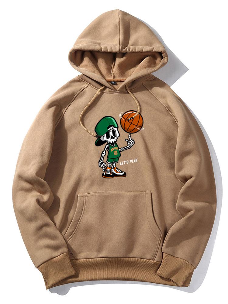 Jasper | Basketball Skeleton Print Hoodie
