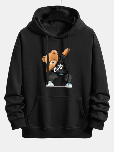 Colby | Cool Bear Print Relax Fit Hoodie