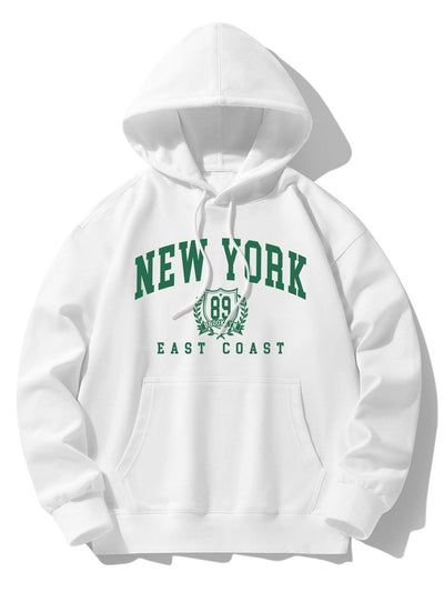 Manuel | New York Varsity Print Cotton Blend Hoodie