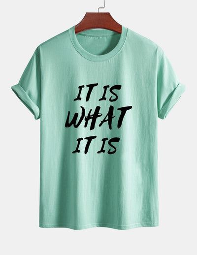 Ulrico® | It Is What It Is Print Cotton T-Shirt