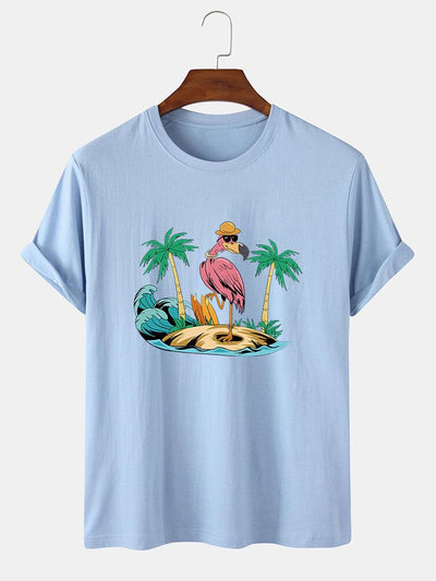 Brad® | Flamingo On Vacation Print T-Shirt