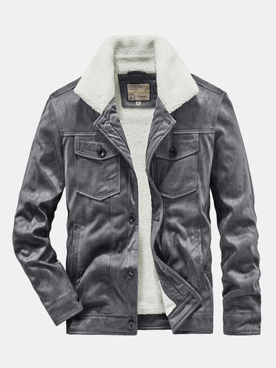 Gustavo | Teddy Lined Faux Suede Jacket