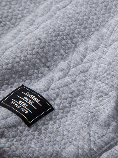 Bruce | Relax Fit Wheat Jacquard Hoodie