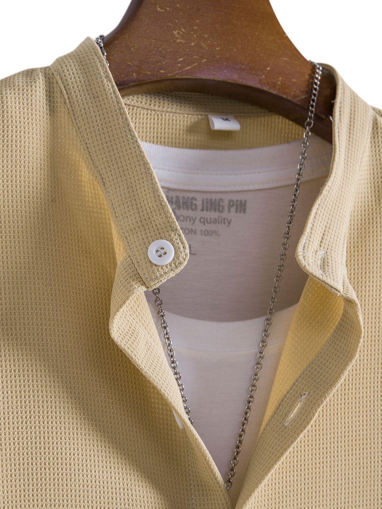 Amel® | Waffle Stand Collar Shirt