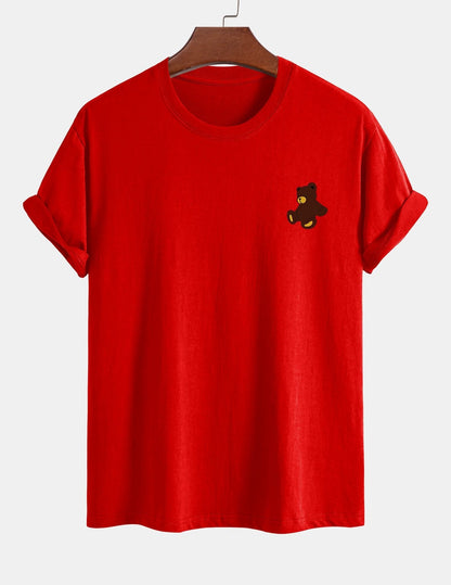 Yoab® | Teddy Bear Print Cotton T-Shirt