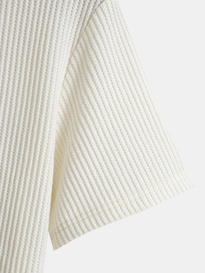 Gene® | Knitted Waffle Arc Hem T-Shirt