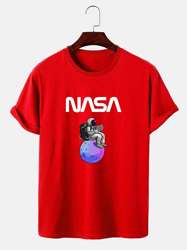 Klaus® | Astronaut Reading Book Print T-Shirt