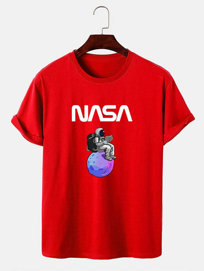 Klaus® | Astronaut Reading Book Print T-Shirt