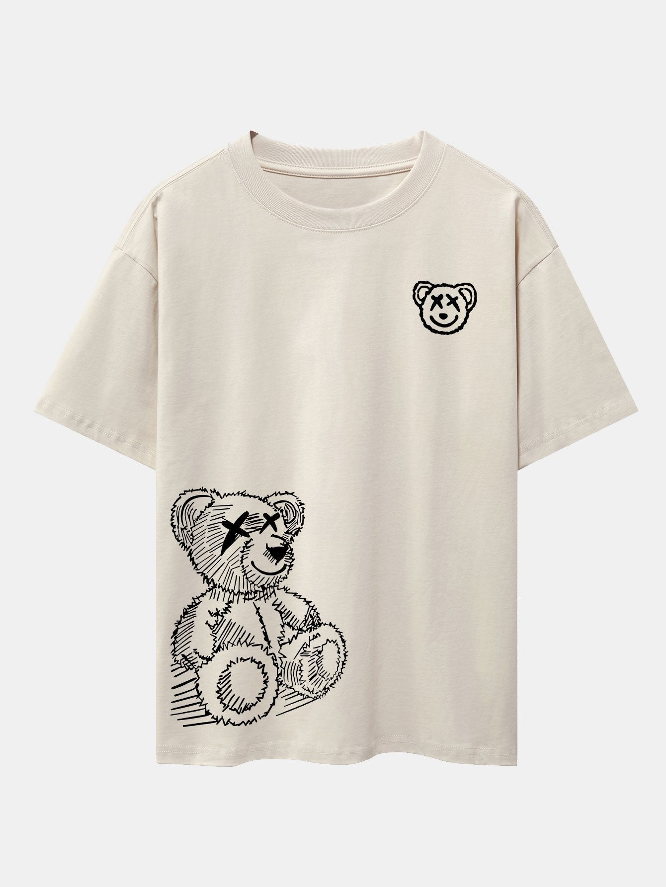 Héctor® | Cartoon Bear Print Drop Shoulder Oversize T-Shirt