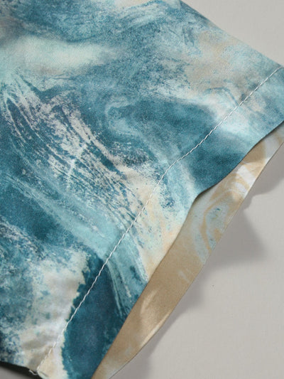 Anwell® | Marble Texture Print Button Up Shirt