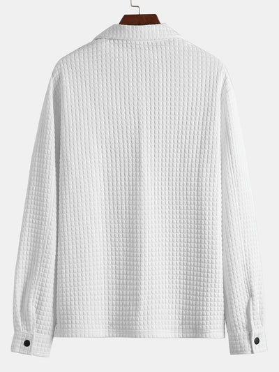 Ahmik® | Quilted Waffle Jacquard Overshirt