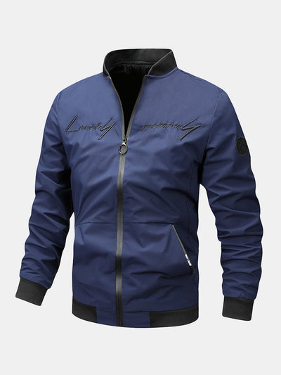 Leonardo | Slogan Zip Bomber Jacket